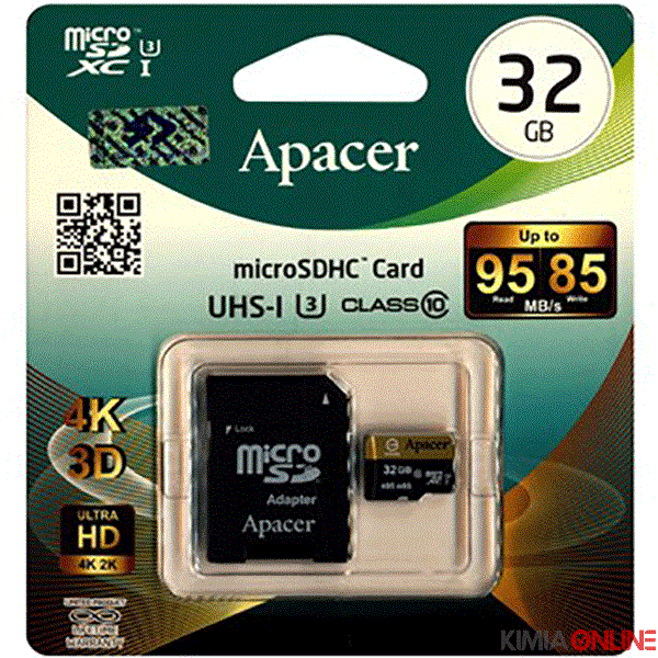 UHS-I U3 Class 10 95MBps microSDHC همراه آداپتور ظرفیت 32 گیگابایت