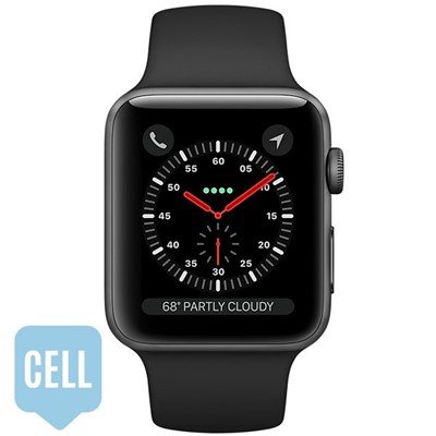 Series 3 GPS 38mm Space Gray Aluminum Case with Black Sport Band