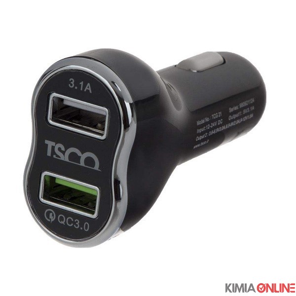شارژر فندکی تسکو مدل TCG 21 همراه با کابل USB به microUSB