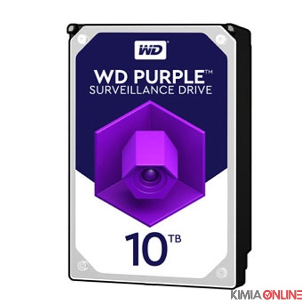 هارد دیسک اینترنال وسترن دیجیتال مدل WD100PURZ Purple ظرفیت 10 ترابایت 256MB Cache