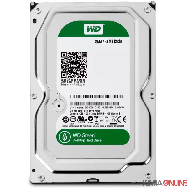 هارد دیسک اینترنال وسترن دیجیتال مدل SATA Green ظرفیت 1 ترابایت