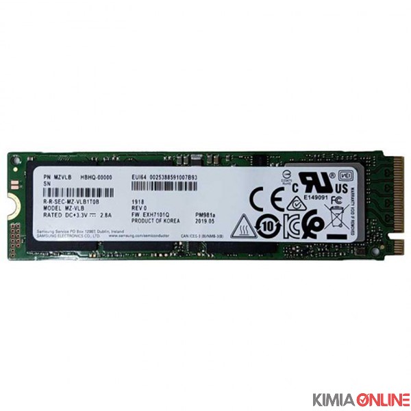 هارد SSD سامسونگ مدل PM981A M.2 ظرفیت 256 گیگابایت HBHQ