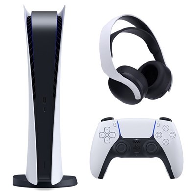 تصویر مجموعه کنسول بازی سونی مدل PLayStation 5 Digital به همراه هدست سونی Pulse 3D