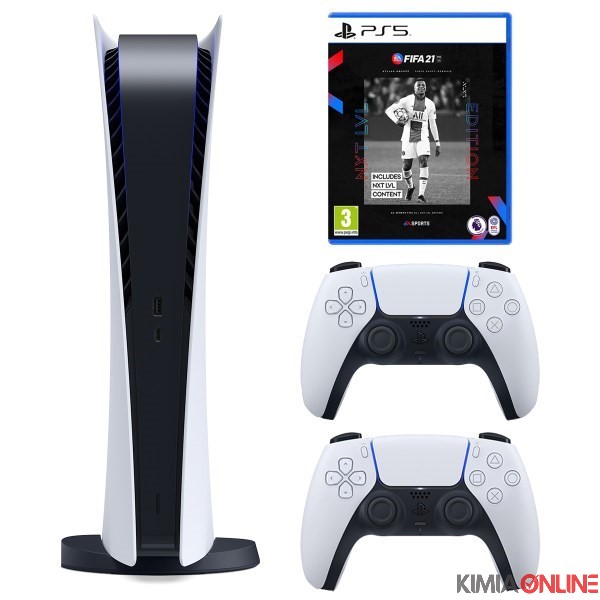 تصویر مجموعه کنسول بازی سونی مدل PlayStation 5 Digital ظرفیت 825 گیگابایت به همراه بازی فیفاPS5 21