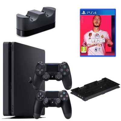 تصویر مجموعه کنسول بازی سونی مدل Playstation 4 Slim ریجن 2 کد CUH-2216B ظرفیت 1 ترابایت