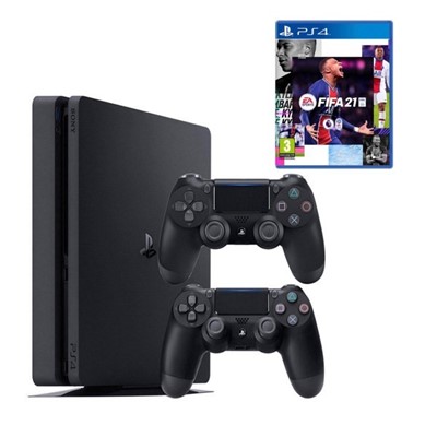 تصویر مجموعه کنسول بازی سونی مدل Playstation 4 Slim CUH-2216B ظرفیت 1 ترابایت به همراه دسته اضافه و فیفا21