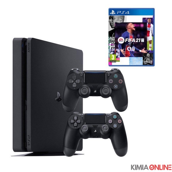 تصویر مجموعه کنسول بازی سونی مدل Playstation 4 Slim CUH-2216B ظرفیت 1 ترابایت به همراه دسته اضافه و فیفا21